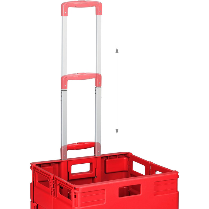 Relaxdays Einkaufstrolley, 35 kg, Faltbar, rot