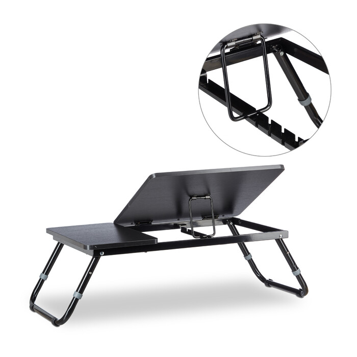 Relaxdays Laptoptisch fürs Bett schwarz