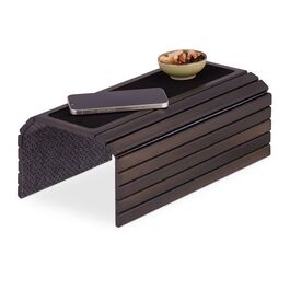 Relaxdays Sofatablett Bambus dunkelbraun