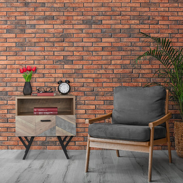 Relaxdays Nachttisch im Industrial Style