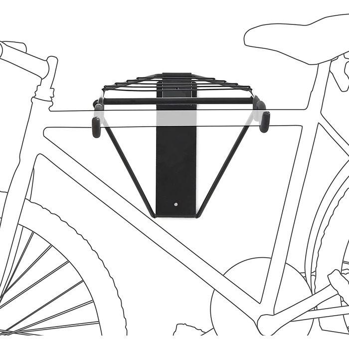 Relaxdays Fahrrad Wandhalterung Klappbar Bis 50 Kg, Schwarz, Standard