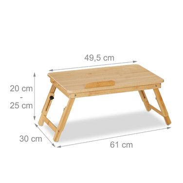 Relaxdays Klappbarer Laptoptisch aus Bambus