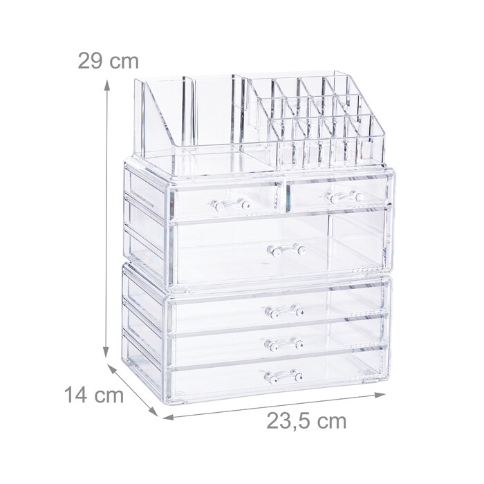 Relaxdays Kosmetikorganizer mit 6 Schubladen