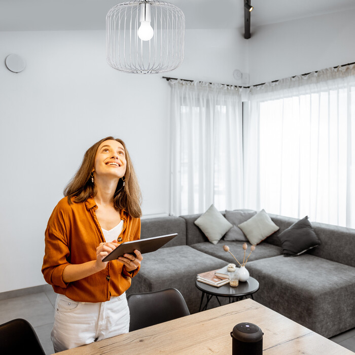 Relaxdays Hängelampe Metall silber