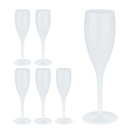 Relaxdays Sektgläser Kunststoff 6er Set