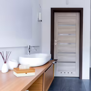 Relaxdays Weiße Tücherbox mit Bambus-Deckel