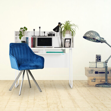 Relaxdays Schreibtisch mit Ablagefächern