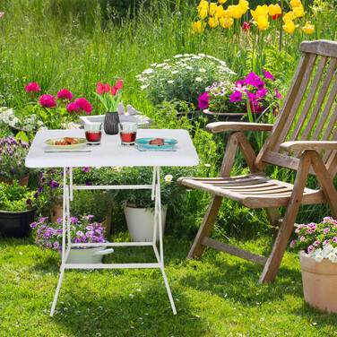Relaxdays Gartentisch in Holzoptik
