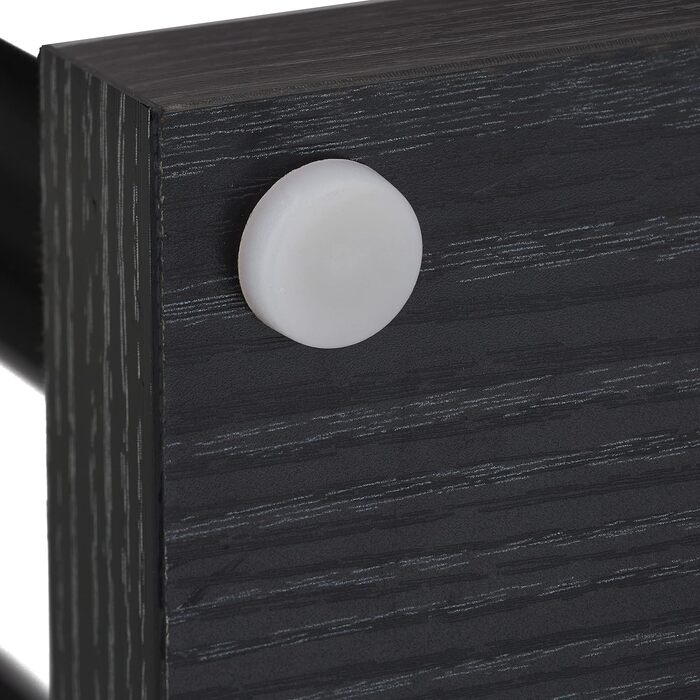 Relaxdays Pflanzenregal, Blumentreppe 5 Ablagen, 117x43x22 cm, Stahl/MDF, innen, Schwarz