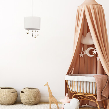 Relaxdays Hängelampe Kinderzimmer Monde & Sterne
