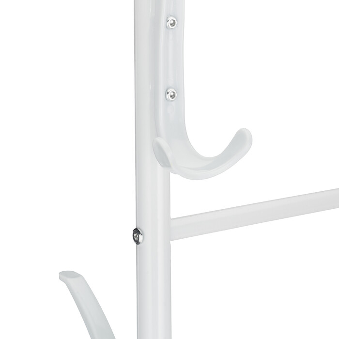 Relaxdays Weiße Garderobe mit Rollen