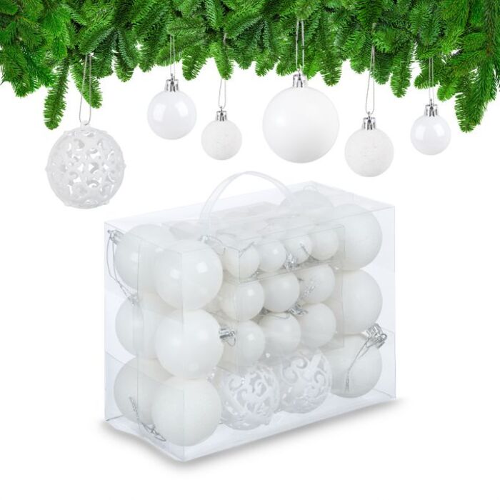 Relaxdays Weihnachtskugeln im 50er Set