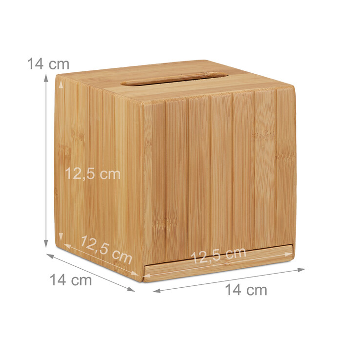 Relaxdays Kosmetiktücherbox quadratisch