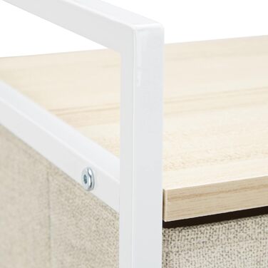 Relaxdays Regalsystem, 5 Schubladen, Metall & Holz, 77,5x83x29 cm, beige, (Design G)