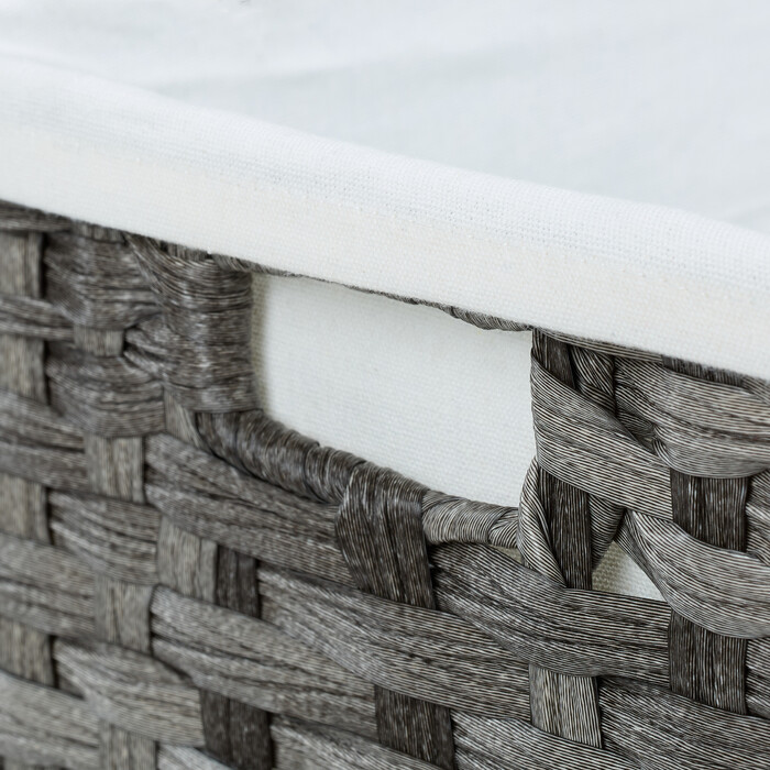 Relaxdays Wäschekorb Rattan-Optik 90 L