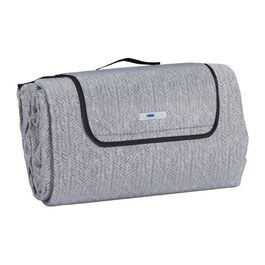 Relaxdays XXL Picknickdecke 200x300 Fischgräte