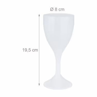 Relaxdays Weingläser Kunststoff 6er Set