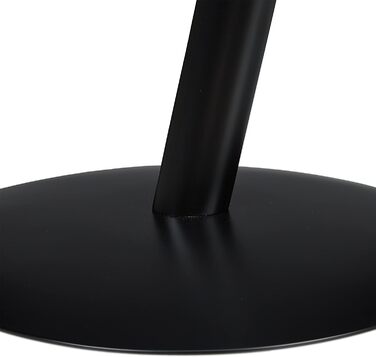 Relaxdays Beistelltisch, runder Couchtisch, H x D: 49 x 45 cm, Glas & Stahl, für Wohnzimmer, moderner Sofatisch, schwarz