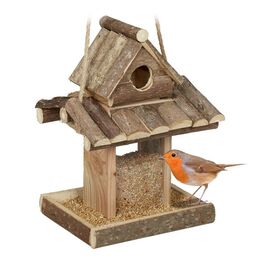 Relaxdays Vogelfutterhaus zum Aufhängen