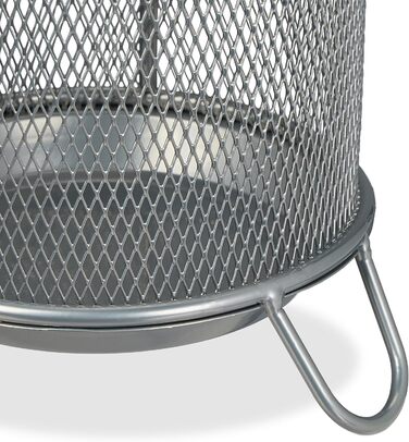 Relaxdays Regenschirmständer, HxD: 52,5 x 16 cm, Metall, rund, modernes Design, Silber