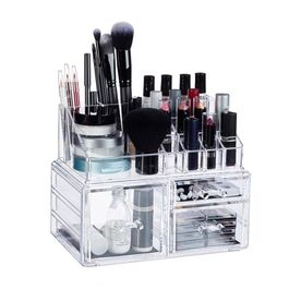 Relaxdays Make-Up Organizer mit 3 Schubladen