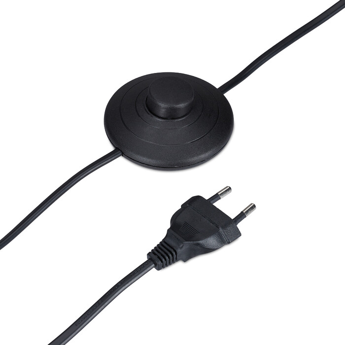Relaxdays Stehlampe mit Regal in Schwarz