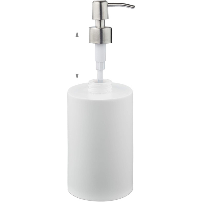 Relaxdays Seifenspender, 180 ml, nachfüllbar, Bad, WC, Küche, Flüssigseifenspender