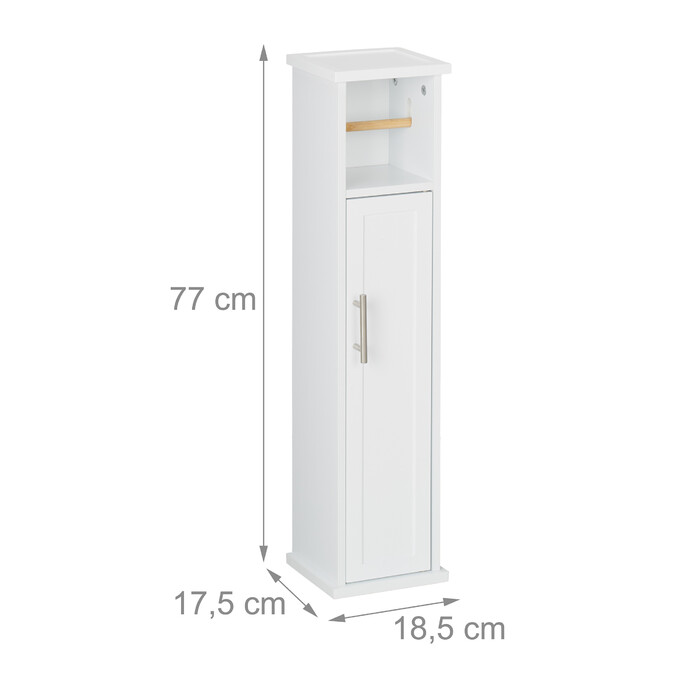 Relaxdays Weißer Toilettenpapierhalter stehend