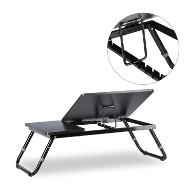 Relaxdays Laptoptisch fürs Bett schwarz