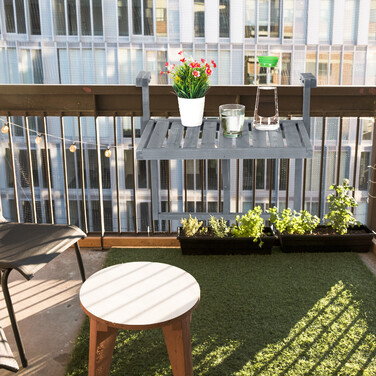 Relaxdays Balkon Hängetisch in Grau