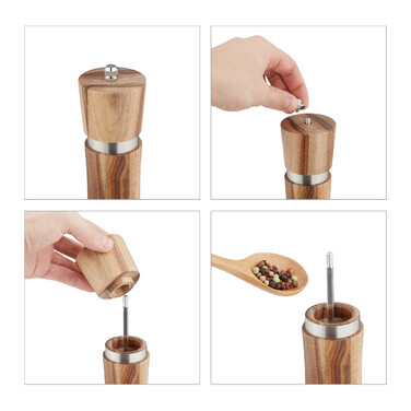 Relaxdays Salz und Pfeffermühle Set
