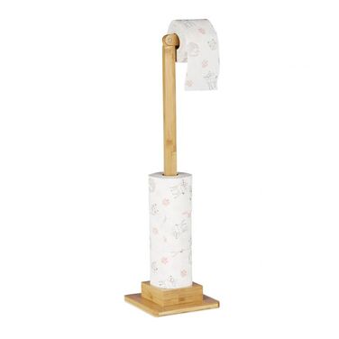 Relaxdays Bambus Toilettenpapierhalter stehend
