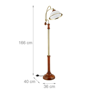 Relaxdays Stehlampe Jugendstil