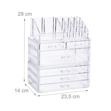 Relaxdays Kosmetikorganizer mit 6 Schubladen