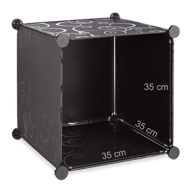 Relaxdays Kleiderschrank Stecksystem 18 Fächer